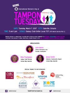 First-Annual-Tampon-Tuesday-Event-in-Oakville-on-March-7